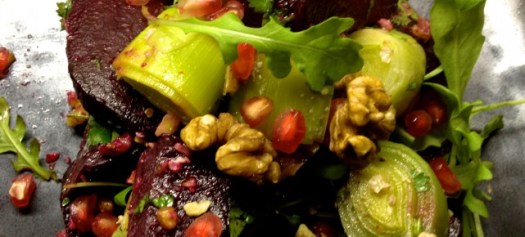 Beetroot and walnut salad