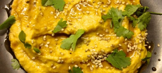 Roasted butternut squash and tahini puree